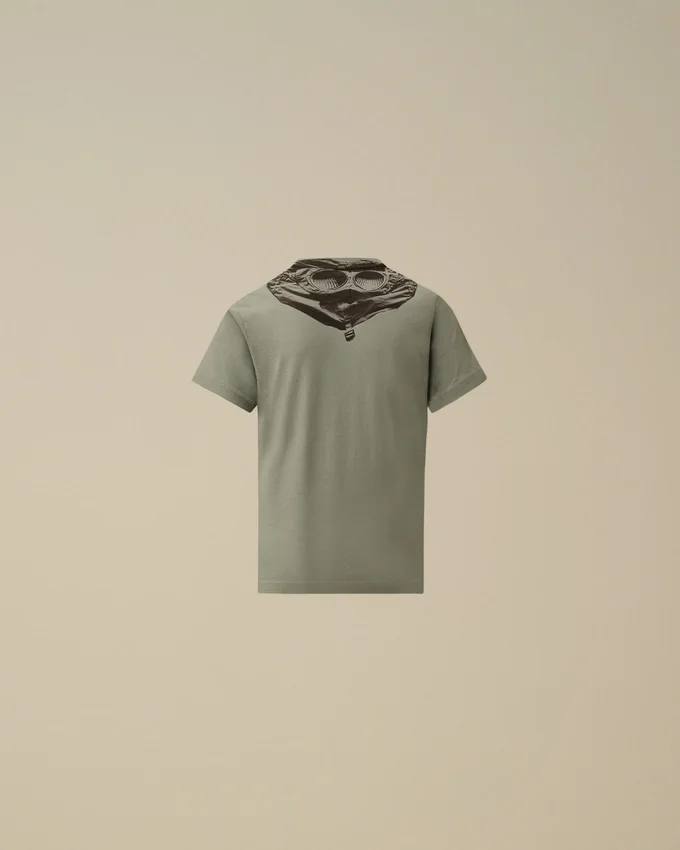 U16 katoenen jersey 30/1 T-shirt met korte mouwen en ‘Goggle’-print