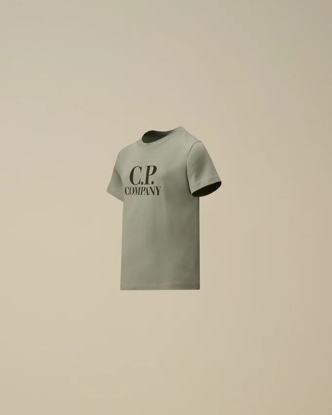 U16 katoenen jersey 30/1 T-shirt met korte mouwen en ‘Goggle’-print