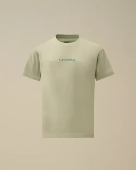 U16 katoenen jersey 30/1 T-shirt met korte mouwen en groot logo