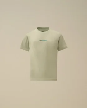 U16 katoenen jersey 30/1 T-shirt met korte mouwen en groot logo