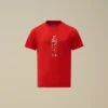 U16 katoenen jersey 30/1 T-shirt met korte mouwen en logo