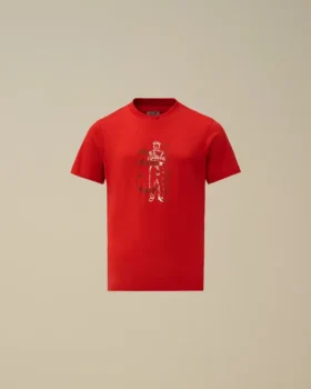 U16 katoenen jersey 30/1 T-shirt met korte mouwen en logo
