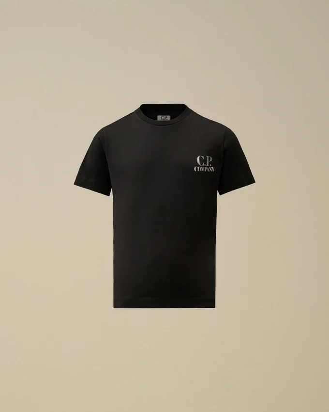 U16 katoenen jersey 30/1 T-shirt met korte mouwen en logo