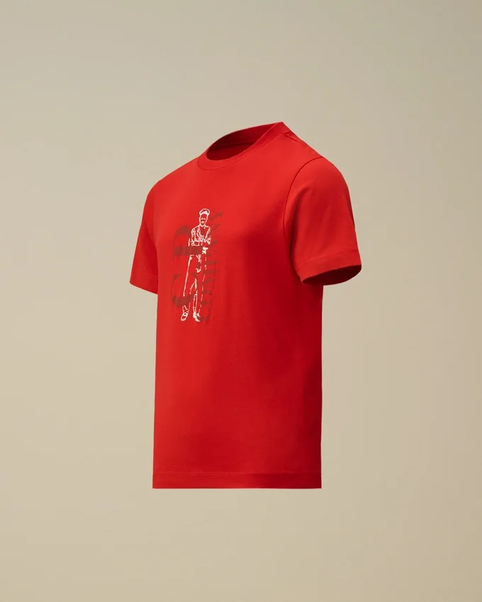 U16 katoenen jersey 30/1 T-shirt met korte mouwen en logo
