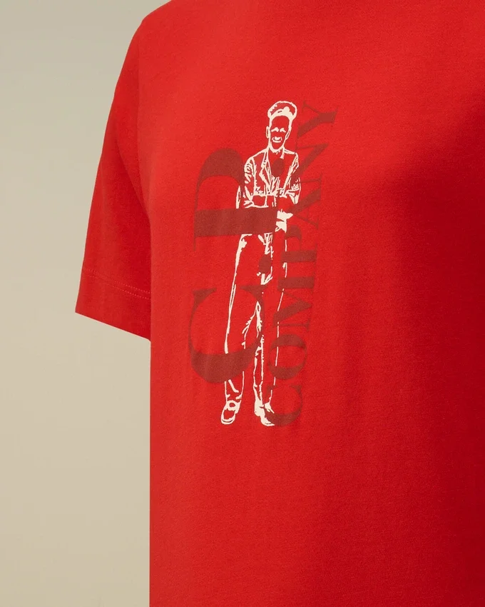 U16 katoenen jersey 30/1 T-shirt met korte mouwen en logo
