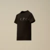 U16 katoenen jersey 30/1 T-shirt met korte mouwen en logo op borst en rug