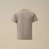 U16 katoenen jersey 30/1 T-shirt met korte mouwen en logolabel