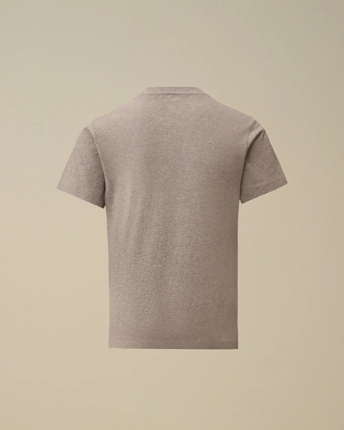 U16 katoenen jersey 30/1 T-shirt met korte mouwen en logolabel