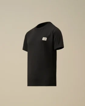 U16 katoenen jersey 30/1 T-shirt met korte mouwen en logopatch
