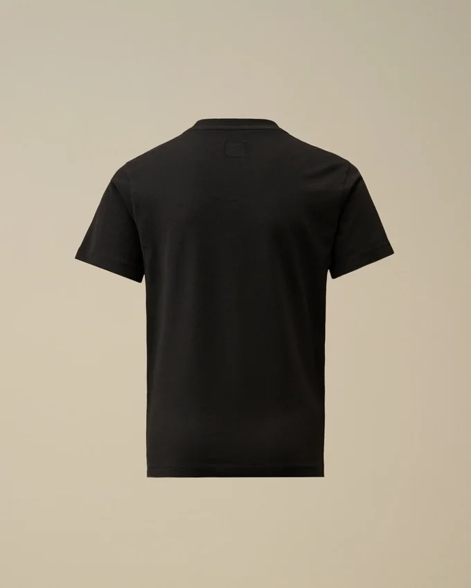 U16 katoenen jersey 30/1 T-shirt met korte mouwen en logopatch