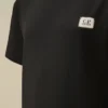 U16 katoenen jersey 30/1 T-shirt met korte mouwen en logopatch