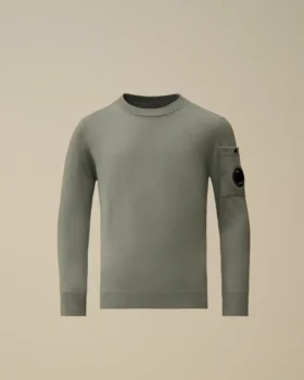 U16 katoenen sweater met ronde hals en Lens-motief