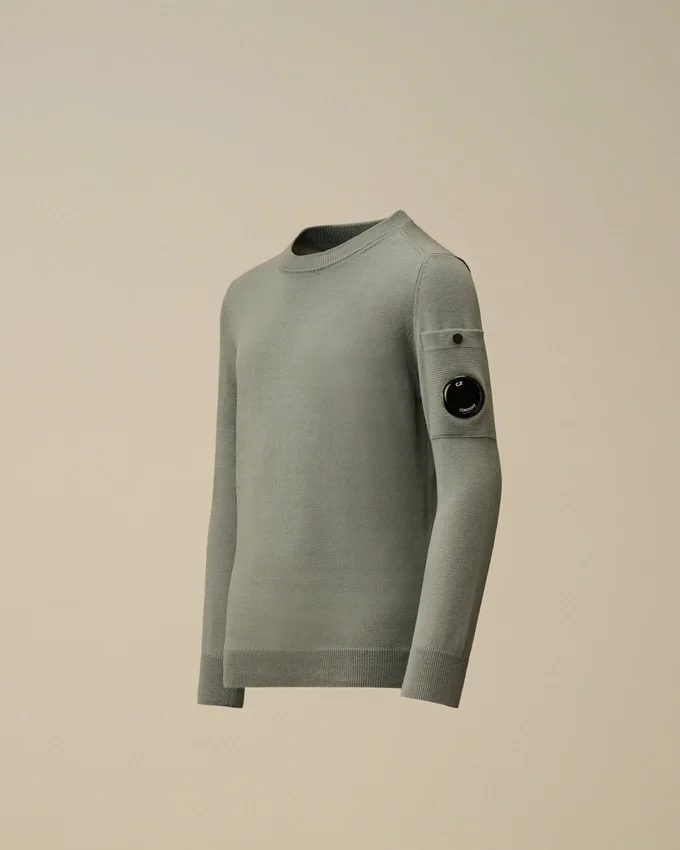 U16 katoenen sweater met ronde hals en Lens-motief