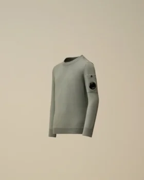 U16 katoenen sweater met ronde hals en Lens-motief
