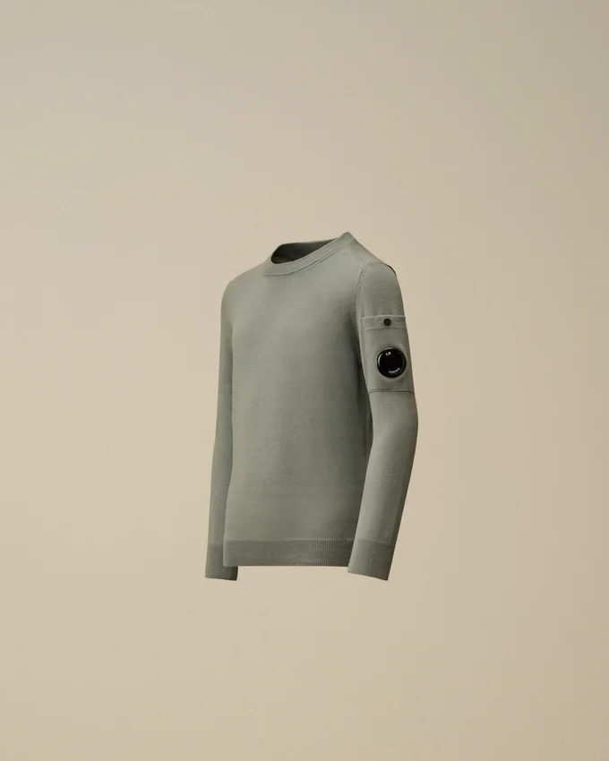 U16 katoenen sweater met ronde hals en Lens-motief