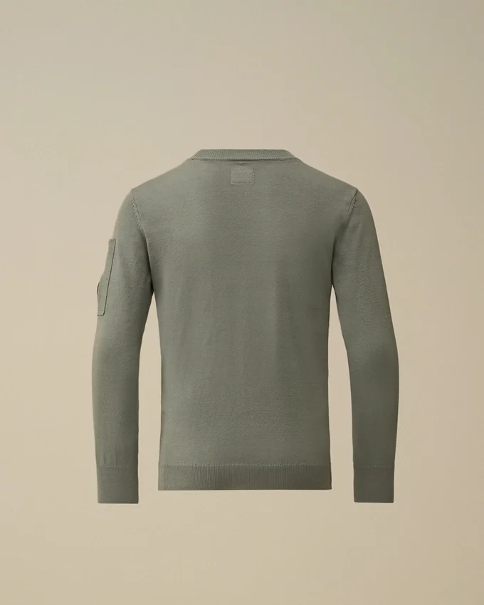 U16 katoenen sweater met ronde hals en Lens-motief