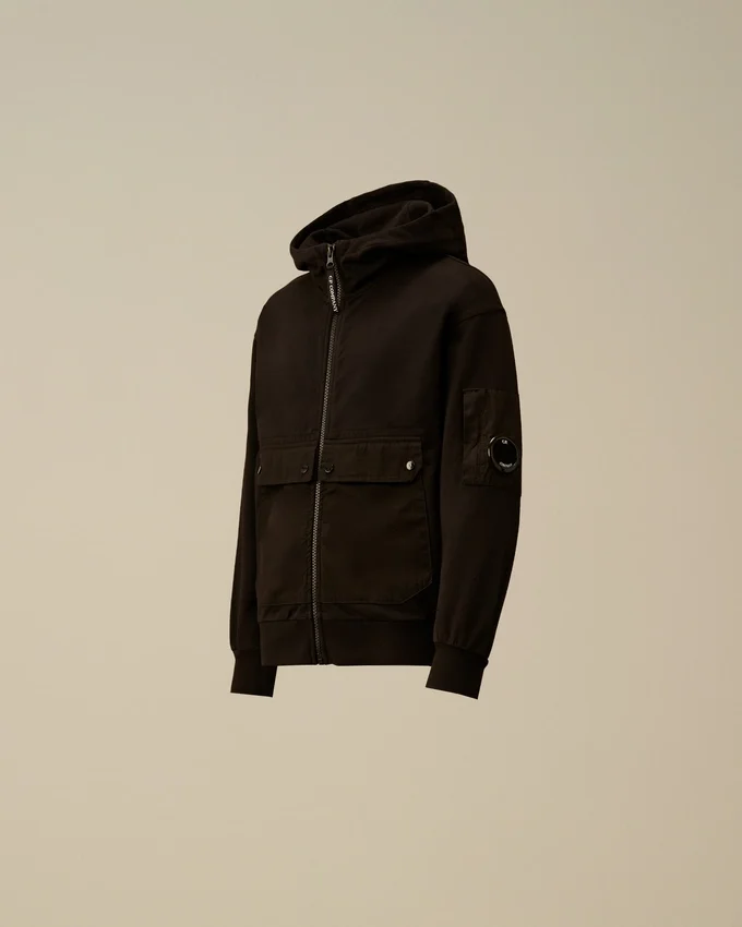 U16 licht fleece gemengd Lens-Sweatshirt met capuchon