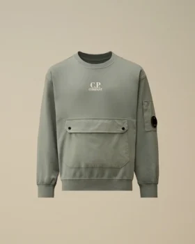 U16 licht fleece gemengd sweatshirt met ronde hals