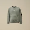 U16 licht fleece gemengd sweatshirt met ronde hals