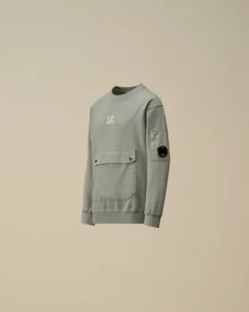 U16 licht fleece gemengd sweatshirt met ronde hals