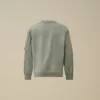 U16 licht fleece gemengd sweatshirt met ronde hals