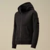 U16 lichtgewicht fleece-Sweatshirt met capuchon en Lens-detail