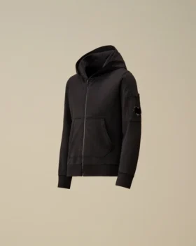 U16 lichtgewicht fleece-Sweatshirt met capuchon en Lens-detail