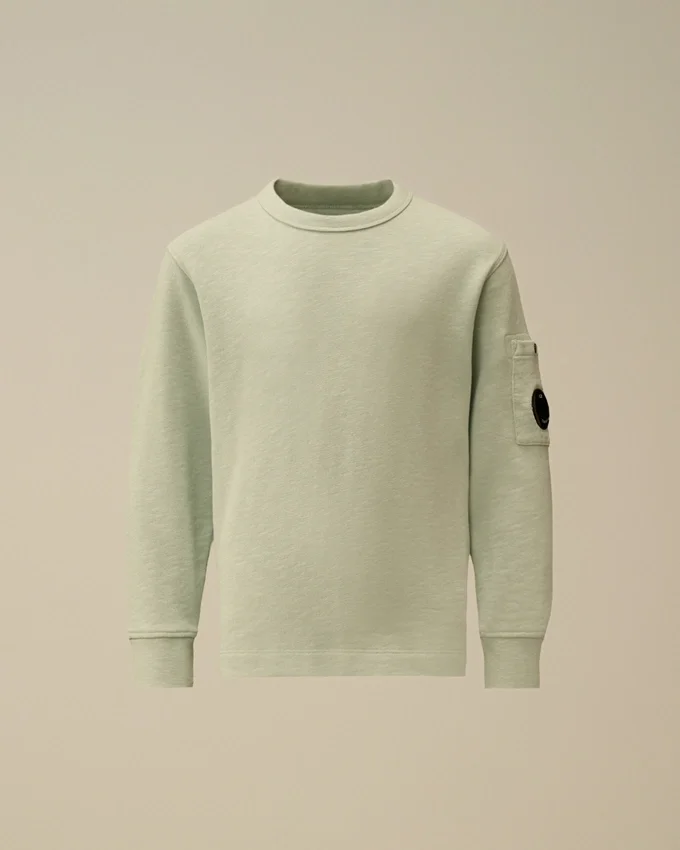 U16 Malfilè fleece sweatshirt met ronde hals en lensmotief