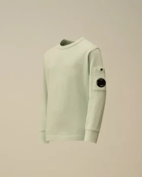U16 Malfilè fleece sweatshirt met ronde hals en lensmotief