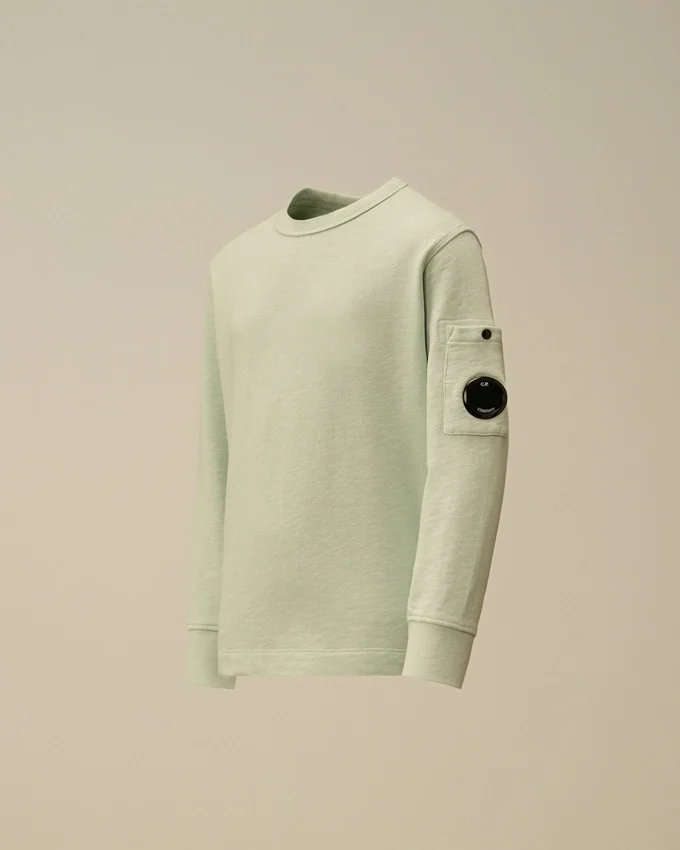 U16 Malfilè fleece sweatshirt met ronde hals en lensmotief