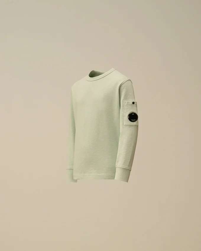 U16 Malfilè fleece sweatshirt met ronde hals en lensmotief
