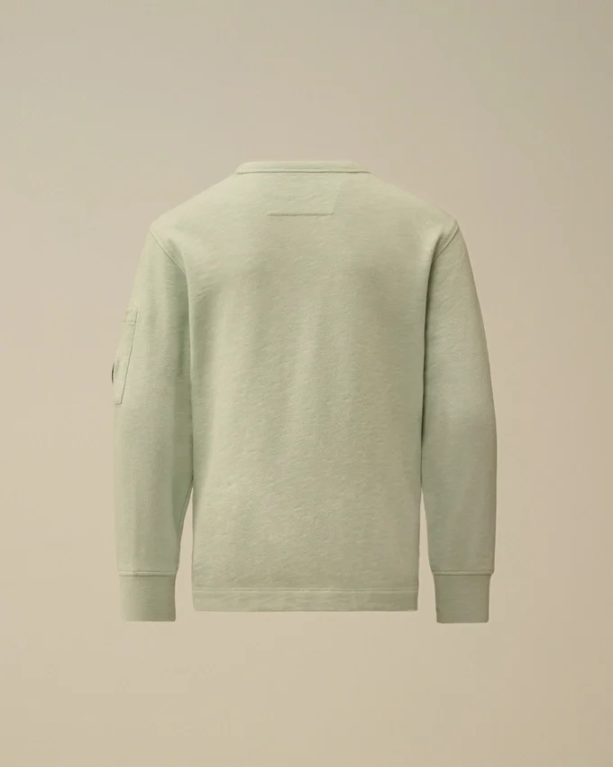 U16 Malfilè fleece sweatshirt met ronde hals en lensmotief