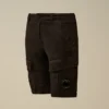 U16 stretch gabardine cargo-lens shorts