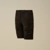 U16 stretch gabardine cargo-lens shorts