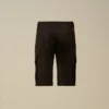U16 stretch gabardine cargo-lens shorts