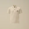 U16 stretch piqué poloshirt met korte mouwen en logo