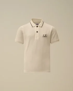 U16 stretch piqué poloshirt met korte mouwen en logo