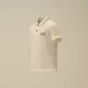 U16 stretch piqué poloshirt met korte mouwen en logo