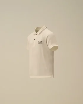 U16 stretch piqué poloshirt met korte mouwen en logo