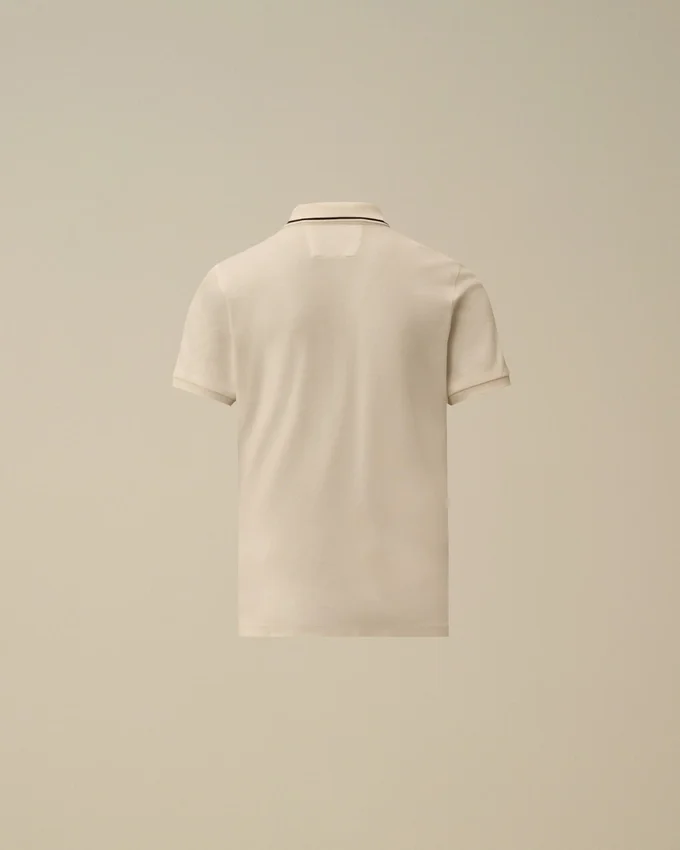 U16 stretch piqué poloshirt met korte mouwen en logo