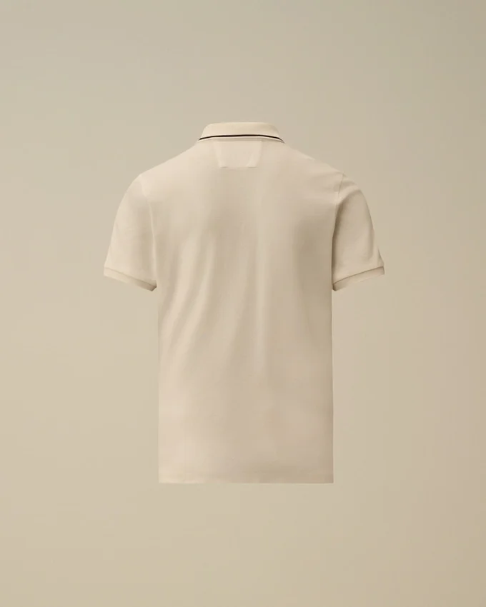 U16 stretch piqué poloshirt met korte mouwen en logo