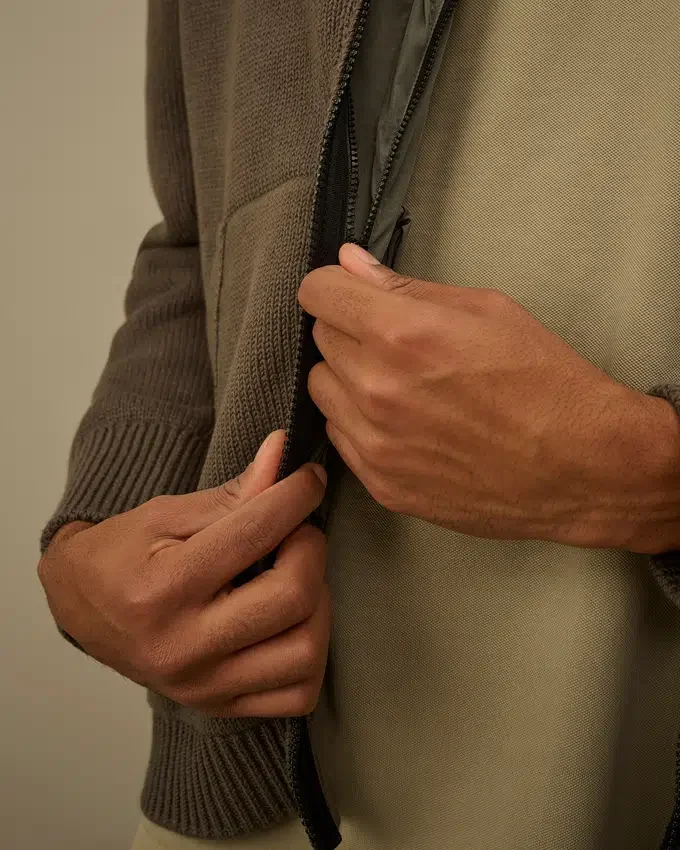 Vest met ritssluiting van katoenmix