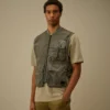Vest met ritssluiting van katoenmix
