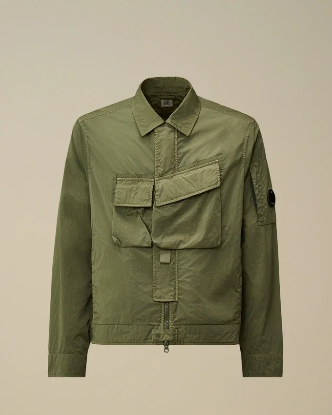 Zwaar Chrome-R-overshirt met rits en Lens-detail