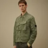 Zwaar Chrome-R-overshirt met rits en Lens-detail