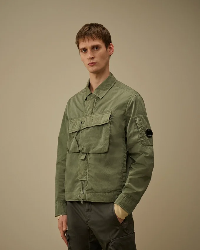 Zwaar Chrome-R-overshirt met rits en Lens-detail