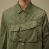 Zwaar Chrome-R-overshirt met rits en Lens-detail