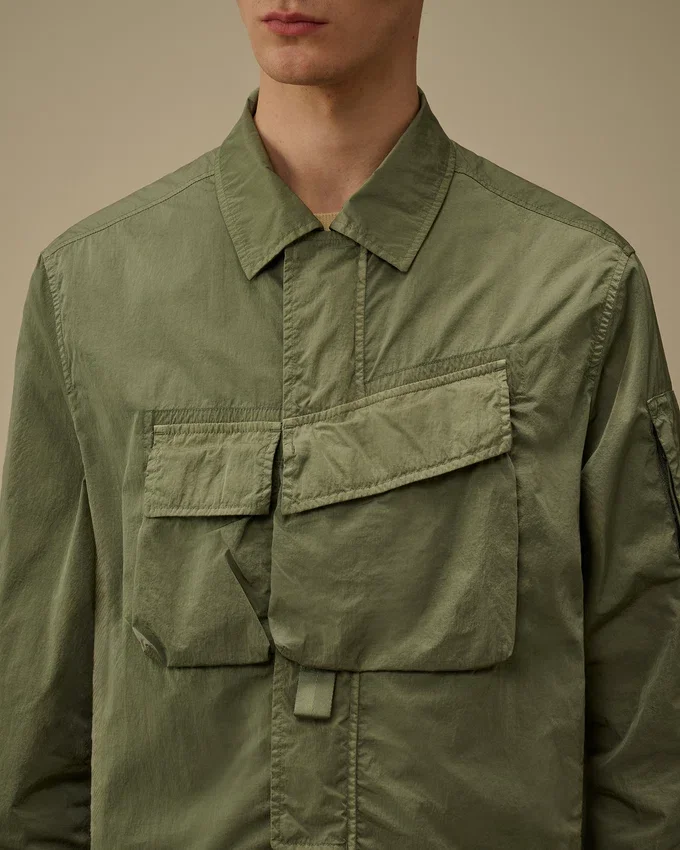 Zwaar Chrome-R-overshirt met rits en Lens-detail