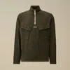 Zwaar jersey sweatshirt met halve rits