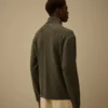 Zwaar jersey sweatshirt met halve rits